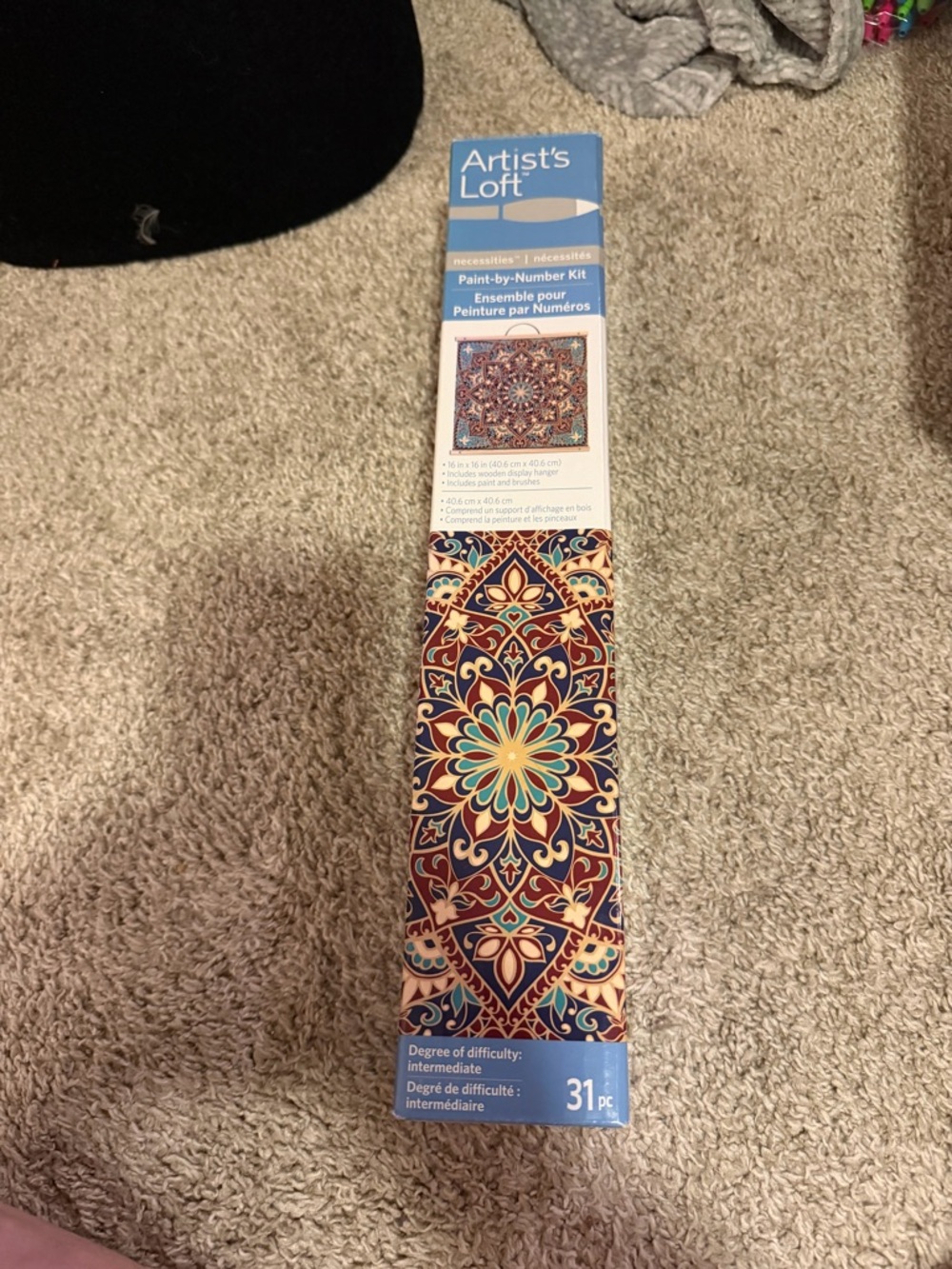 Paint-by-Number Kit - Multicolor Mandala Design
